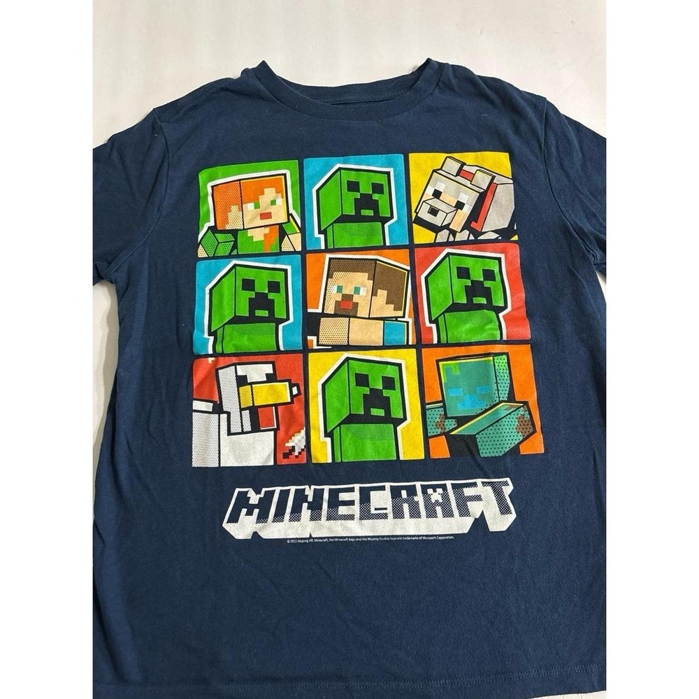 Old Navy Graphic Tee, Minecraft T-Shirt (Sz. large) navy Minecraft shirt